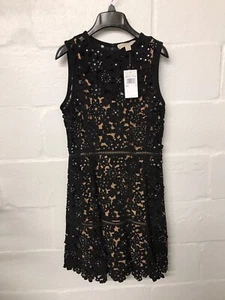 Vestido floral Michael Kors negro y plateado talla 2 2020 - Imagen 1 de 7