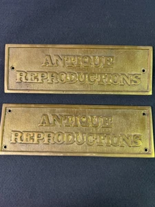 Antique Reproductions 11-3/8" Brass Plaque - Picture 1 of 3