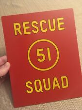 EMERGENCY! Squad 51 Back Panel Replica REFLECTIVE Handcrafted Randy Mantooth