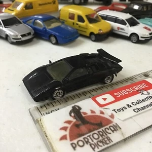 VINTAGE MONOGRAM BLACK 1989 LAMBORGHINI DIABLO SPORTS 1/87 Or HO PLASTIC GERMANY - Picture 1 of 5