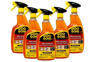 Goo Gone Pro-Power Heavy Duty Adhesive Remover Spray Citrus Scent, 24 oz 5 Pack - Picture 1 of 5