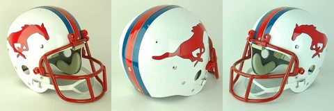 SMU MUSTANGS 1976-1986 Vintage Riddell TK Suspension Football Helmet Cover