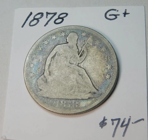 1878 ~ 50c Seated Liberty Half Dollar ~ Original ~ Colorful Toning----Tough Date Cover