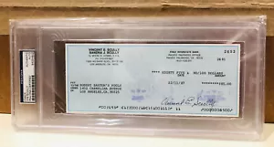 Vin Scully 1987 Signed Autographed Auto personal check Dodgers PSA Slabbed COA - Picture 1 of 2