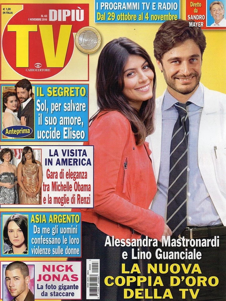 Dipiù Tv 2016 43#Alessandra Mastronardi & Lino Guanciale,Asia Argento,Luca Turco - Immagine 1 di 1