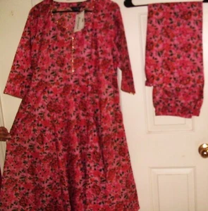 Bollywood Indian Pakistani dress Salwar Kameez Sari XXL  Anarkali Adjustable NEW - Picture 1 of 4