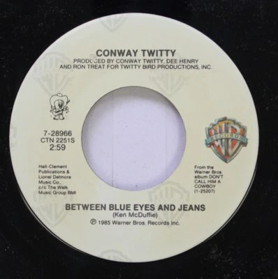 Country 45 Conway Twitty - Between Bleu Yeux Et Jeans / BABY'S GONE Sur Warner B - Photo 1/2