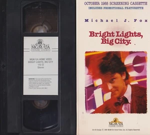 Bright Lights, Big City SCREENING CASSETTE -Michael J. Fox, Phoebe CatesVHS,1988 - Picture 1 of 5