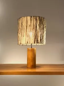 1970 1 LAMPE HIPPIE MODERNISTE BRUTALIST ART POPULAIRE TAPISSERIE Audoux-Minnet - Imagen 1 de 11