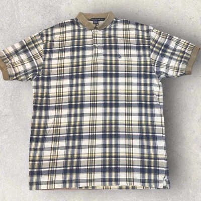 Vintage Nautica Shirt Mens Polo Multicolor Plaid Knit 90s VTG Fits XL - Image 1 of 4