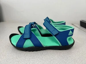 adidas Kids 12K Sandals Velco, adjustable, Blue/Green beach, swimming, - Imagen 1 de 5