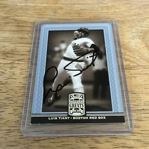 Luis Tiant signierte Autogramm Baseballkarte Boston Red Sox - Bild 1 von 2