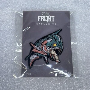 Piranha Collectible Enamel Lapel Pin Zobie Fright Limited 99/100 Horror NEW - Picture 1 of 6