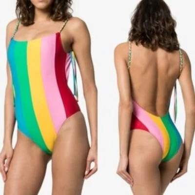 Paper London small rainbow one-piece tassle swimsuit - Image 1 of 4