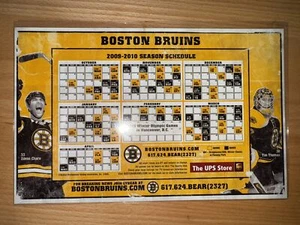 2009-10 BOSTON BRUINS ZDENO CHARA & TIM THOMAS NHL PROGRAMMA MAGNETE THE UPS STORE - Foto 1 di 1