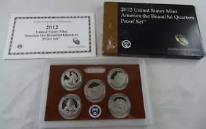 2012-S US Mint Quarter Proof Set America the Beautiful ATB 5 Coins Box COA OGP - Picture 1 of 5