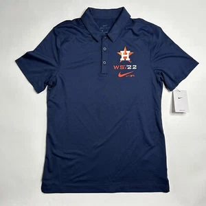 Nike Houston Astros World Series 2022 Dri-Fit Authentic Polo Shirt Navy Small - Picture 1 of 5