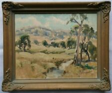 Original Framed Oil Painting - Stream with Trees by Donald F Campbell