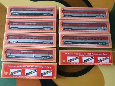 HO Scale IRC ROCK ISLAND GOLDEN ROCKET Passenger Cars & Two Interiors 9-pieces! - Image 1 of 4