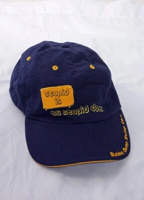 Vintage Bubba Gump Shrimp Co Cap Stupid Does Forrest Gump Blue New York New! - Image 1 of 4