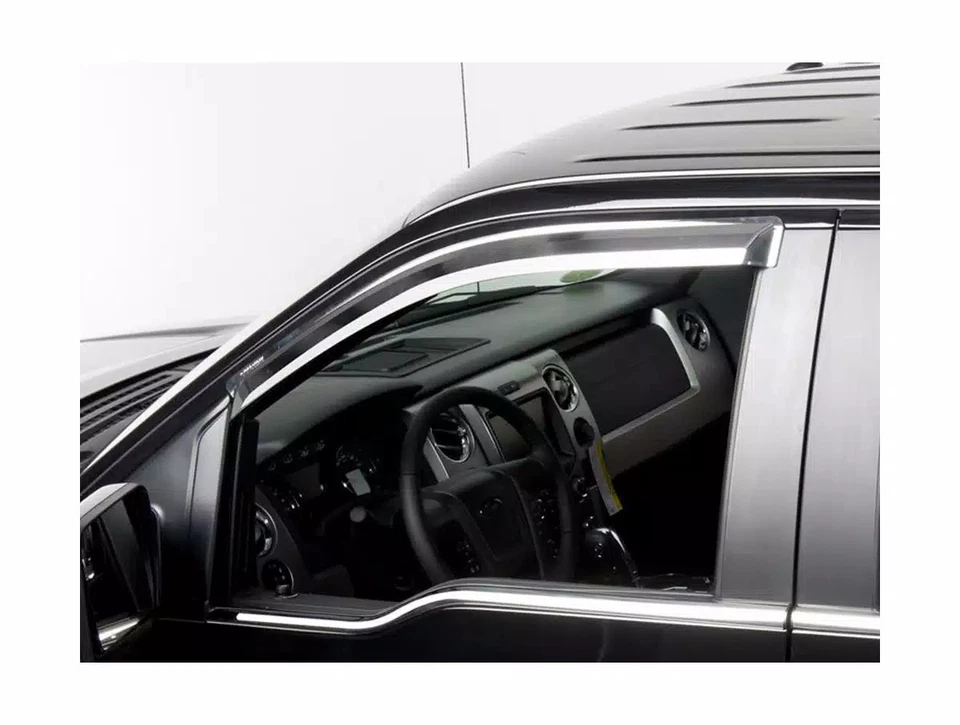 Putco Chrome Window Visors Fits Ford F150 2009-2014 Front Pair SuperCab Foto 1 de 4