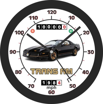 1983 - 1984 庞蒂亚克 Firebird Trans/Am 速度表风格 10 英寸挂钟 — 第 1/2 张图片
