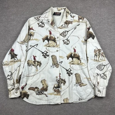 Vintage Ivory Coast Trading Company Western Button Down Cowboy Shirt Size Small - Image 1 of 4