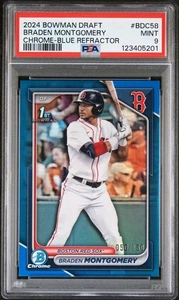 2024 Bowman Draft Braden Montgomery Blue Refractor /150 Red Sox PSA 10 - Bild 1 von 3