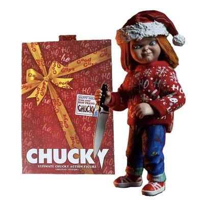 NECA Chucky Ultmate Xmas Edition Santa Hat DBD Game 7" Action Figure ideal Gift