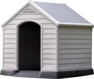 Cuccia per Cani in Resina, Beige, 99 X 95 X 99 Cm, 12.7 Kg - Foto 1 di 12