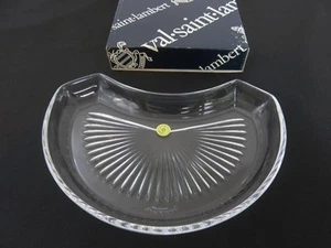 NUOVO set 12 piatti insalata mezzaluna cristallo Val Saint Lambert piatto Margaret 7,5" - Foto 1 di 12