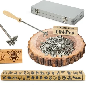 104 Pcs 1" Branding Irons, with Featuring Animal, Western Symbols, Letters & ... - Bild 1 von 8