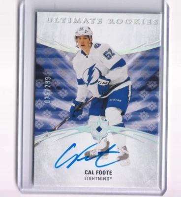 2020-21 Ultimate Collection Rookie AUTO 147 Cal Foote /299 Tampa Bay Lightning - Image 1 of 2