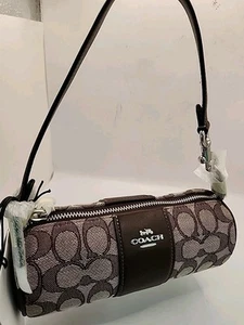 NEU Coach Nolita Barrel Bag Signature Jacquard Schultertasche EICHE/Ahorn - Bild 1 von 10