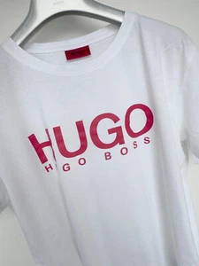 HUBO ♥ Hugo Boss Herren T-Shirt HUGO weiß mit rotem Print - Bild 1 von 7