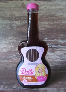 DOLLY PARTON'S Original Syrup 22 FL OZ Plastic Guitar Shaped Bottle Exp 7/26 NEW - Picture 1 of 3