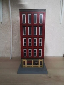 MTH RAILKING. ECH 0. MAQUETTE DECOR GRAND IMMEUBLE HOTEL. FACADE JAUNE - Imagen 1 de 8