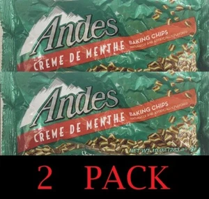 2x ANDES Creme De Menthe Premium Peppermint Baking Chips 10 oz Bag - 2 PACK - Picture 1 of 3