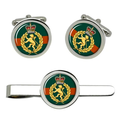 Wrac Damen Königliche Armee Korps, Britische Manschettenknöpfe Und Tie Clip Set - Bild 1 von 4