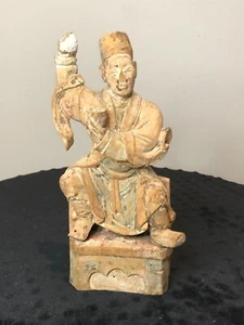 Antique Chinese Wooden Carved Statue Figure Sculpture, Possibly Ji Gong - Picture 1 of 12