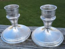 F. B. ROGERS SILVER CO. SET OF 2 CANDLE Stick HOLDERS WEIGHTED