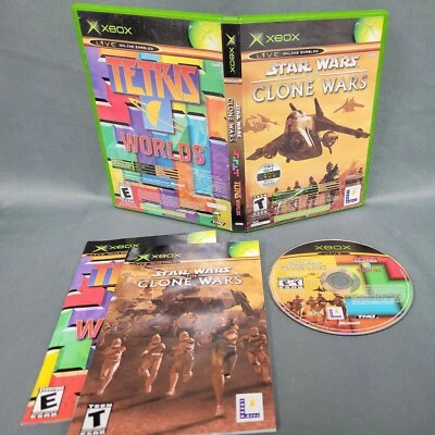 Star Wars The Clone Wars Tetris Worlds Combo Game Bundle Xbox CIB Tested - Image 1 of 4