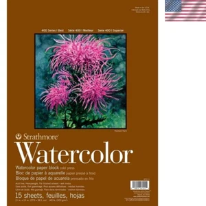 Block, Cold Press, 11"x15" Bound 4 sides, 15 Sheets/Block - Picture 1 of 3