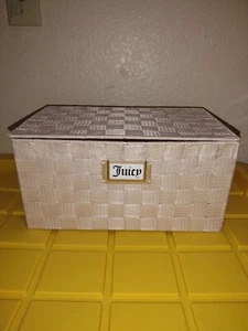 JUICY COUTURE LIDDED STORAGE BOX JUICY COUTURE STORAGE BIN PINK NEW - Picture 1 of 7