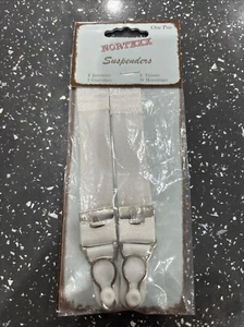 detachable suspender straps Adjustable Slip On White One Pair - Picture 1 of 1
