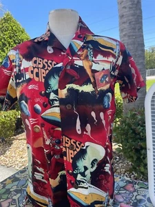 “Space Invasion” XL, SOMETHING FISHY SHIRT, Man’s Hawaiian Shirt, Cotton, - Picture 1 of 5