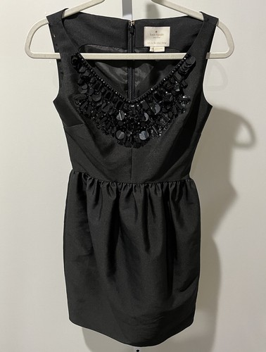 Kate Spade Jewelled Dress Fit & Flare Boutique Black Size 0 NEW