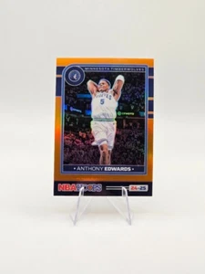 Anthony Edwards 2024-25 Panini NBA Hoops Premium Orange Prizm SP /199 #181 - Foto 1 di 2