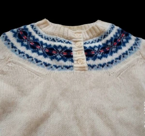 Genesis pure wool icelandic nordic pattern 100% pure wool shetland women petite  - Picture 1 of 5