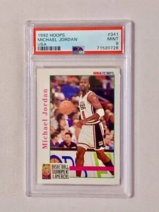 TEAM USA !!! MICHAEL JORDAN 1992 Hoops ... #341 ... 'PSA' 9 Mint - Picture 1 of 2